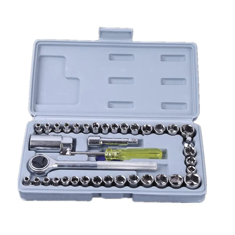 

Car Repair Tool 40pcs Socket Set Car Repair Tool Ratchet Torque Wrench Combo Tools Kit Auto Repairing Tool Set with Toolbox
