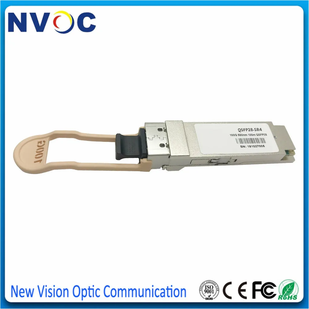 

Оптоволоконный модуль приемопередатчика 100G QSFP 100 нм м QSFP28 SR4, 100GBASE-SR4 DOM MTP/MPO MMF оптический трансивер