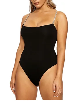 

Summer high-quality solid color diamond strip sexy tight one-piece no library tube jumpsuit sling top party club bottoming