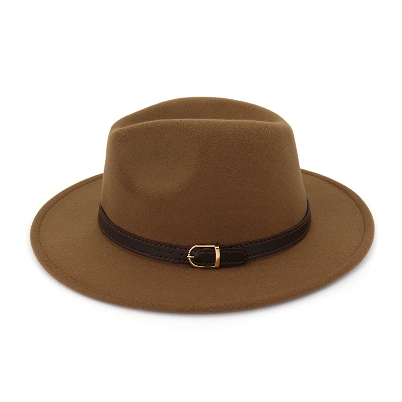 FS Women Wool Winter Felt Jazz Hats Men Fashion Black Pink Army Green Top Jazz Hat Fedoras Chapeau Sombrero Mujer
