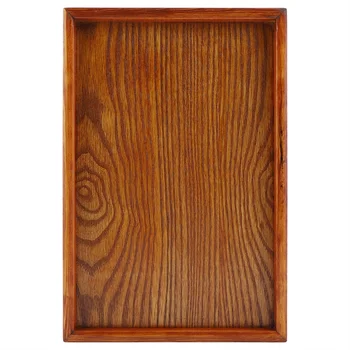 

Rectangle Wooden Tea Tray Food Tray Solid Wood Tea Set Tray Home Breakfast Tray Cake Tray Flower Pot Bonsai Gardening Holder