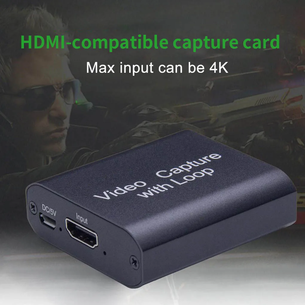 4K HDMI-совместимая карта видеозахвата 1080p захвата игр USB 3 0 устройство записи для