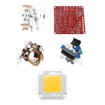 

1Pcs 30W LED Chip Light Bulb Lamp Warm White 2200LM & 1 Set Red 0-30V 2MA-3A Adjustable DC Regulated Power Supply