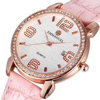 

New Brand Luxury Fashion Women Watch Crystal Rhinestone Watch Leather Quartz Women's Watch Valentine Day Gift RelogioFeminino