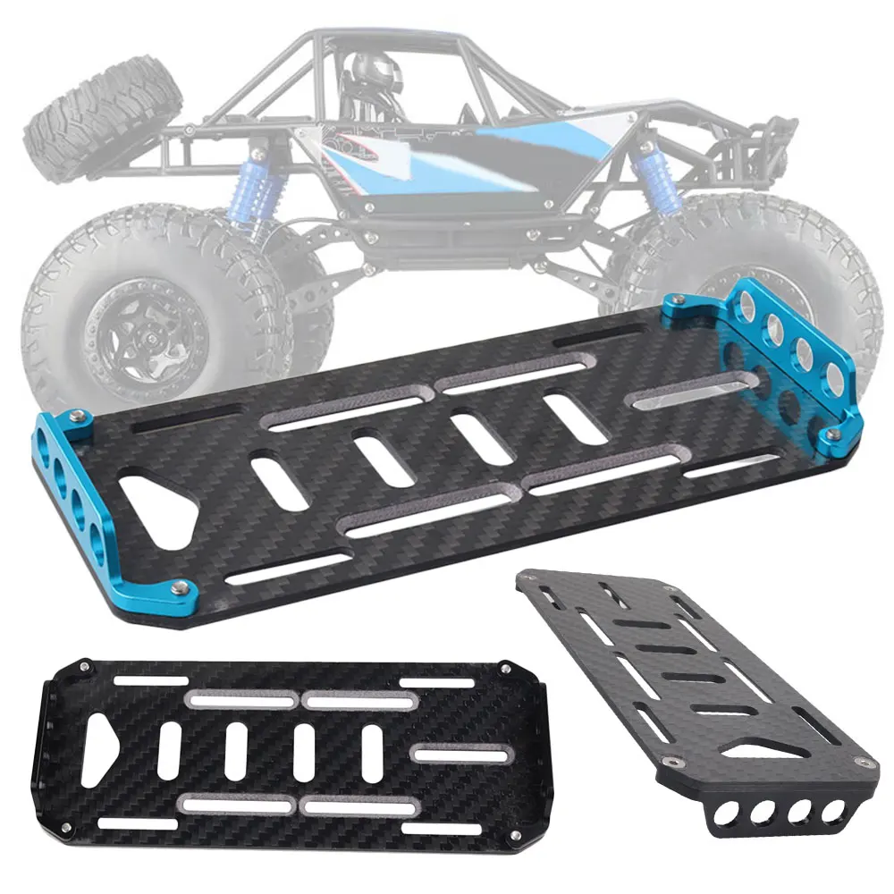 

RCTOYFUN Durable Carbon Fiber Battery Mounting Plate Kit DIY Assembly Accessories For 1/10 RC Cralwer Car SCX10 D90 CC01 F350