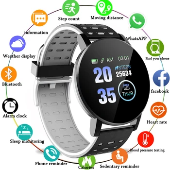 

119Plus Smart Bracelet Watch Heart Rate Smart Watch Wristband Sports Watches Band Smartwatch For Android IOS 2020