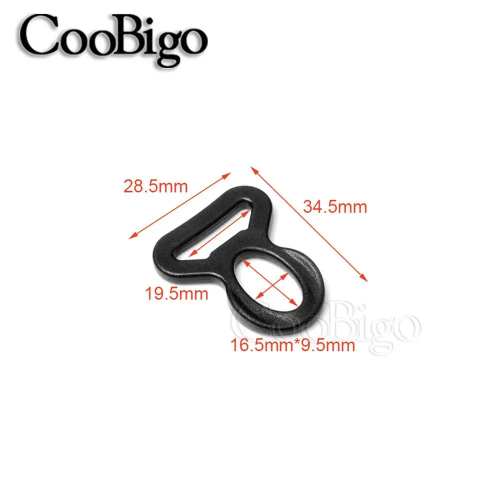 Webbing Size 19.5mm 10 шт. 3/"~ 2" пластиковое регулируемое d-образное кольцо, вешалка, петля Loc, пряжка слайдера для тактического рюкзака, нагрудный ремень, тесьма, ремень, сумка, запчасти - Цвет: Webbing Size 19.5mm