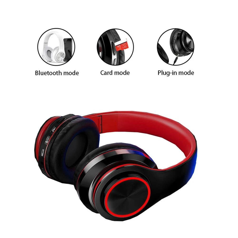 Écouteurs sans fil Bluetooth stéréo pliables, casque Audio Mp3, avec micro, pour  tablette de téléphone Portable | AliExpress