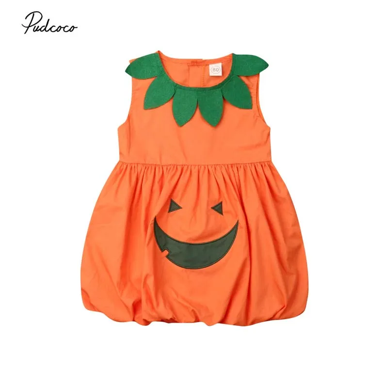 2019 брендовая Милая Тыква для новорожденных девочек костюм на Хэллоуин