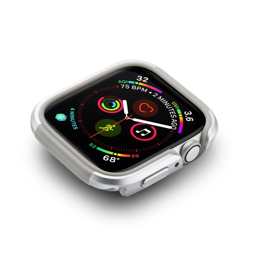 Бампер для Apple Watch 44 мм 40 мм чехол для iWatch Series 5 4 Чехол протектор ТПУ+ металлический алюминиевый сплав рамка 40 44 мм оболочка ремешок