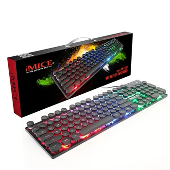 

AK800 Mechanical Gaming Keyboard Sentiment 104 Keys RGB Backlit USB Wired Keyboard Game Keyboards for Laptop PC Gamer #G15