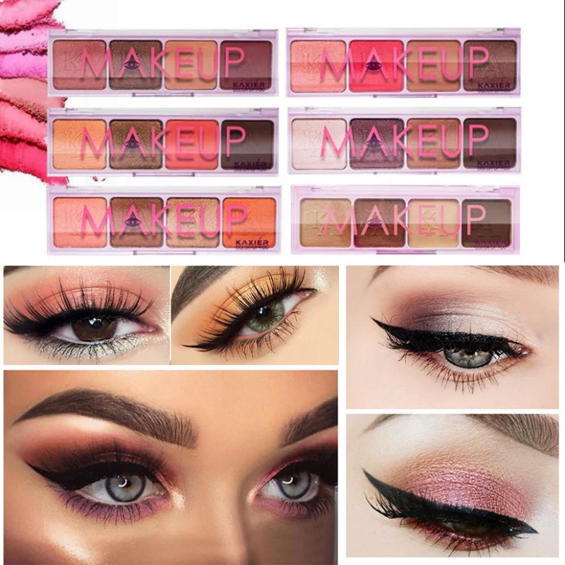Four Colors Eyeshadow Palette Waterproof Smudge-proof Long Lasting Shimmer Matte Eye Shadow