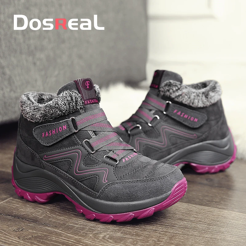

Women's Shoes Light Outdoor Autumn And Winter Warmth Women's Cotton-Padded Shoes Women's Non-Slip High Shoes Large Size 42