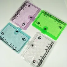 A5 a6 a7 pvc caderno diário capa glitter solto folha anel binder caderno planejador clipe