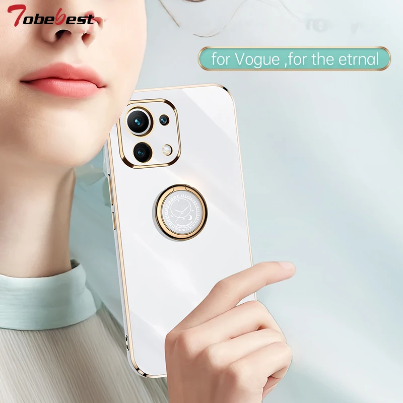 Phone Holder Case With Ring Stand For Xiaomi Mi 11 Ultra Lite_voghion.com
