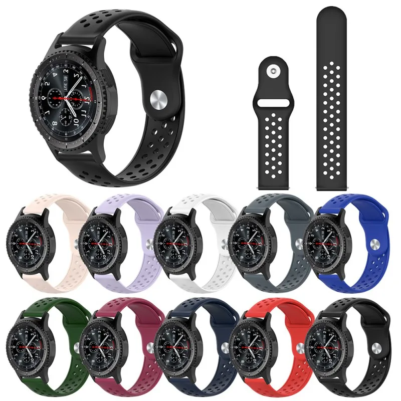 

Durable Colorful Smartwatch Silicone Strap Replacement, For Samsung Gear S3 Frontier Classic Band 22mm, 10 Colors Available