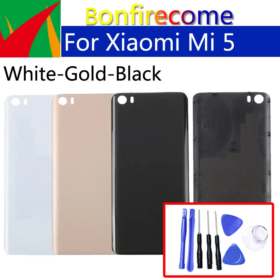

Plastic Battery Back Cover For Xiaomi Mi5 Mi 5 M5 Back Battery Door Rear Housing Cover Case Chassis Shell replacement