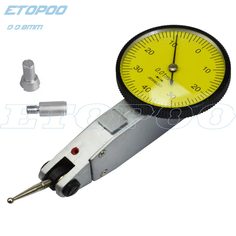 

Lever Dial Indicator Head School Table Magnetic Holder "Watch Header 0-0. 08mm Small School Table Probe 0.01