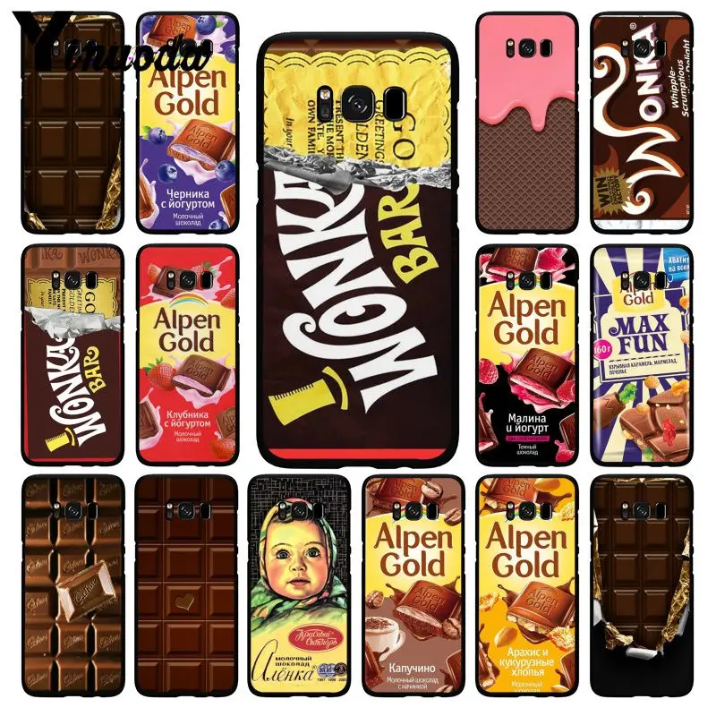 Yinuoda Wonka Bar с золотым билетом Alpen Золотой шоколадный чехол для телефона samsung Galaxy S10 Plus S10E S6 S7 S8 S9 S9Plus S10lite
