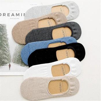 

New Men's Socks Non-slip Silicone Invisible Boat Compression Socks Male Ankle Sock Harajuku Men Meias Cotton Socks