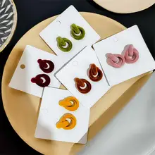 Зима Новая мода ретро Morandi Большой Круг бархат нерегулярные серьги гвоздики Женский уникальный подарок ювелирные изделия рождественские подарки