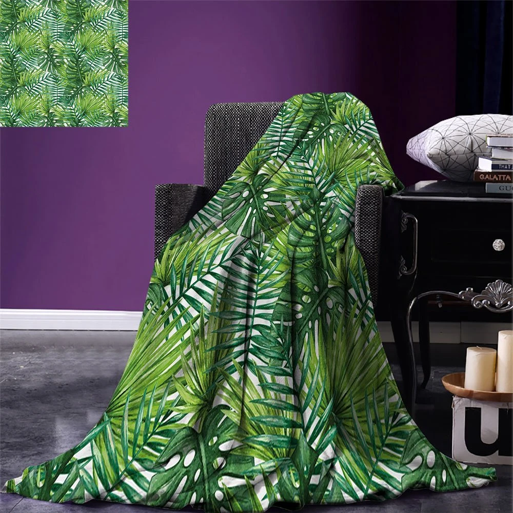 MJIAX Couverture en Micro-Polaire Ultra-Douce,Aquarelle et Encre Doodle Fleurs Feuilles Mauvaises Herbes Couverture Chaude d/écorative pour canap/é-lit 50X 40