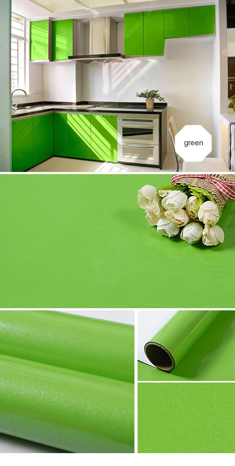 White DIY Decorative Sticker Old Furniture Renovation Self-Adhesive Wallpaper Kitchen Cabinet Wardrobe PVC Waterproof Wall Paper