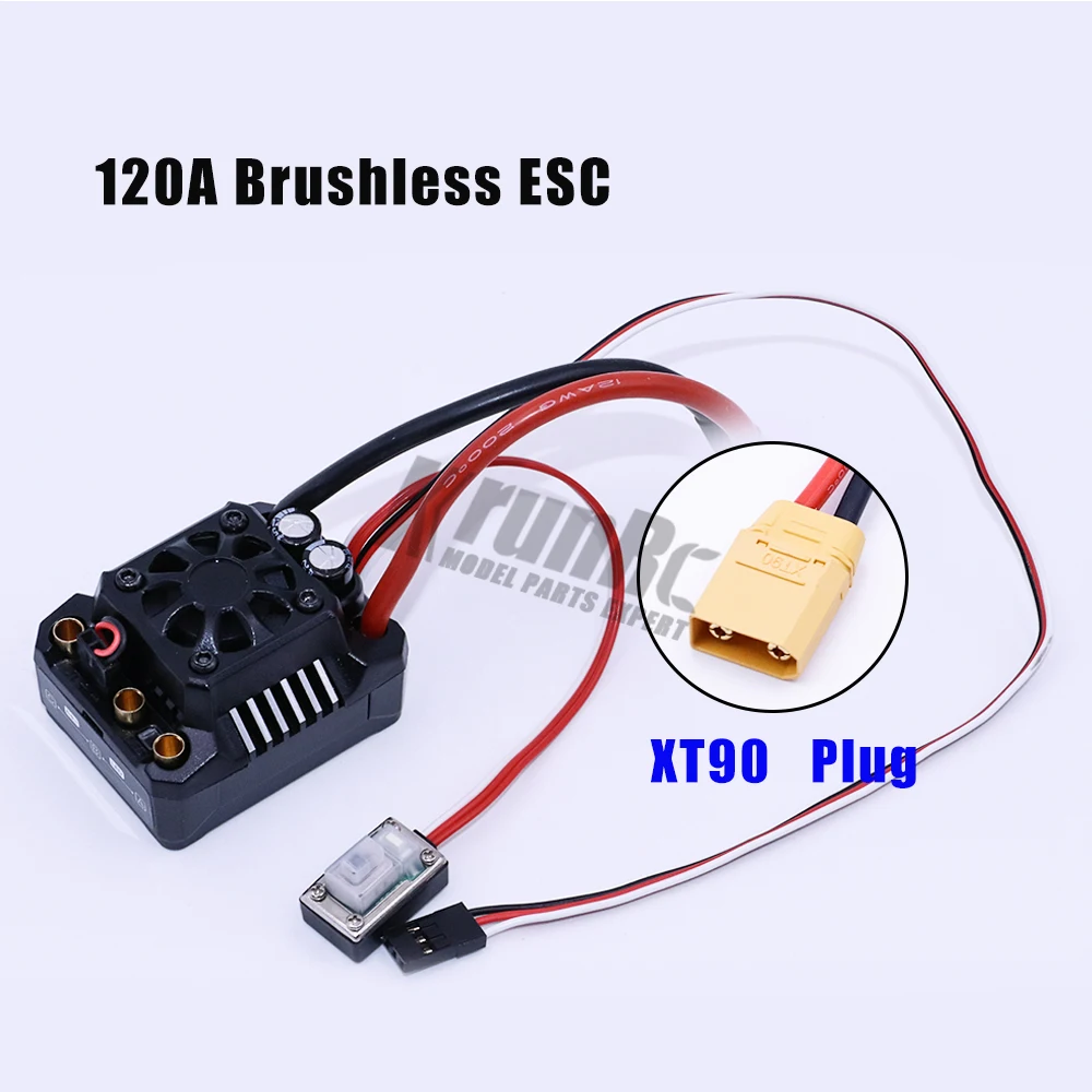 1 шт. HOBBYWING MAX10 SCT RTR 120A бесщеточный ESC для 1/10 SCT грузовик Moster грузовик Радиоуправляемая машина - Цвет: XT90 Plug