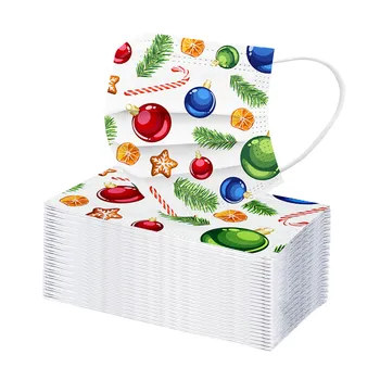 

50pcs Adults Disposable Mask Christmas Soft Masks For Adults 3-layer Masks Maske Masks Masques Mondmasker Mascarilla Masks