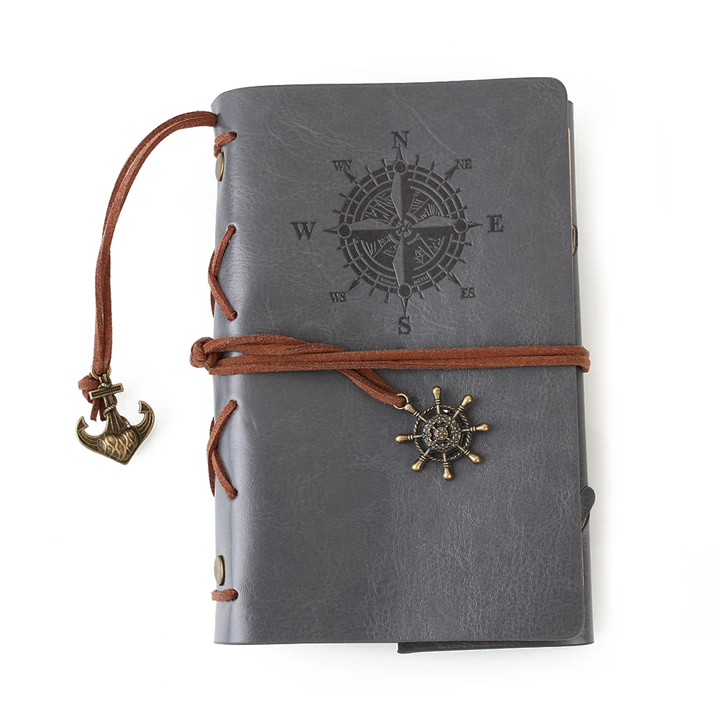 gray Ретро Классический блокнот Jotter путешествия дневник ж/спиральное кольцо связующее - Цвет: gray