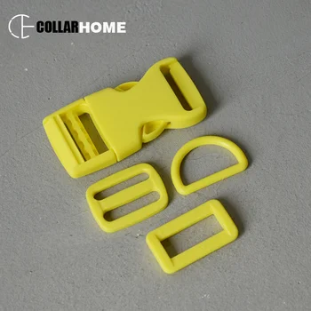 

20 sets plastic buckle breakaway belt buckle D rings 25mm webbing for DIY dog collar belt chain bags backpack sewing accessories
