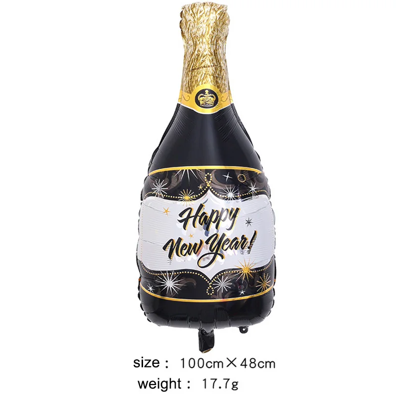 1 шт, в лоте, прикольные, год Фольга воздушные шары для винных бутылок звезда воздушный шар с гелием возле год Merry для рождественской вечеринки воздушные шары для украшения Globos - Цвет: Wine Bottle