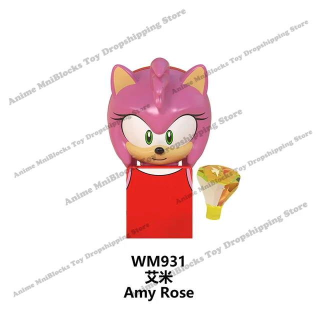 WM6086 WM6087 WM6088 LG1001 anime bricks Sonic Amy Rose Ray Storm Shadow building blocks mini action toy figure Children gifts 5