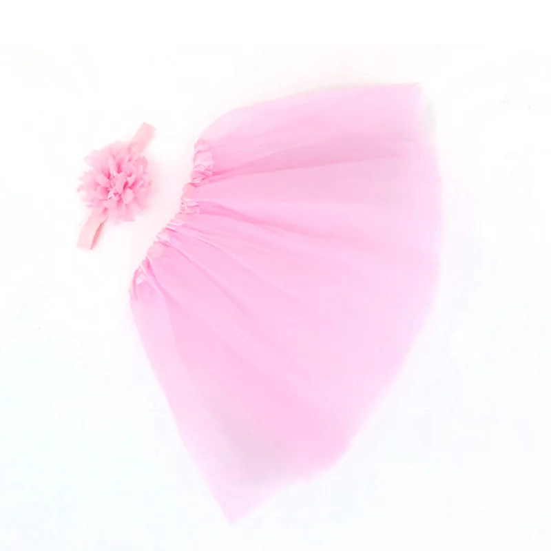 pink Реквизит для фотосессии новорожденных; Кружевная повязка на голову с цветами для маленькой принцессы; комплект с юбкой; реквизит для фотосессии для маленьких детей; аксессуары - Цвет: pink