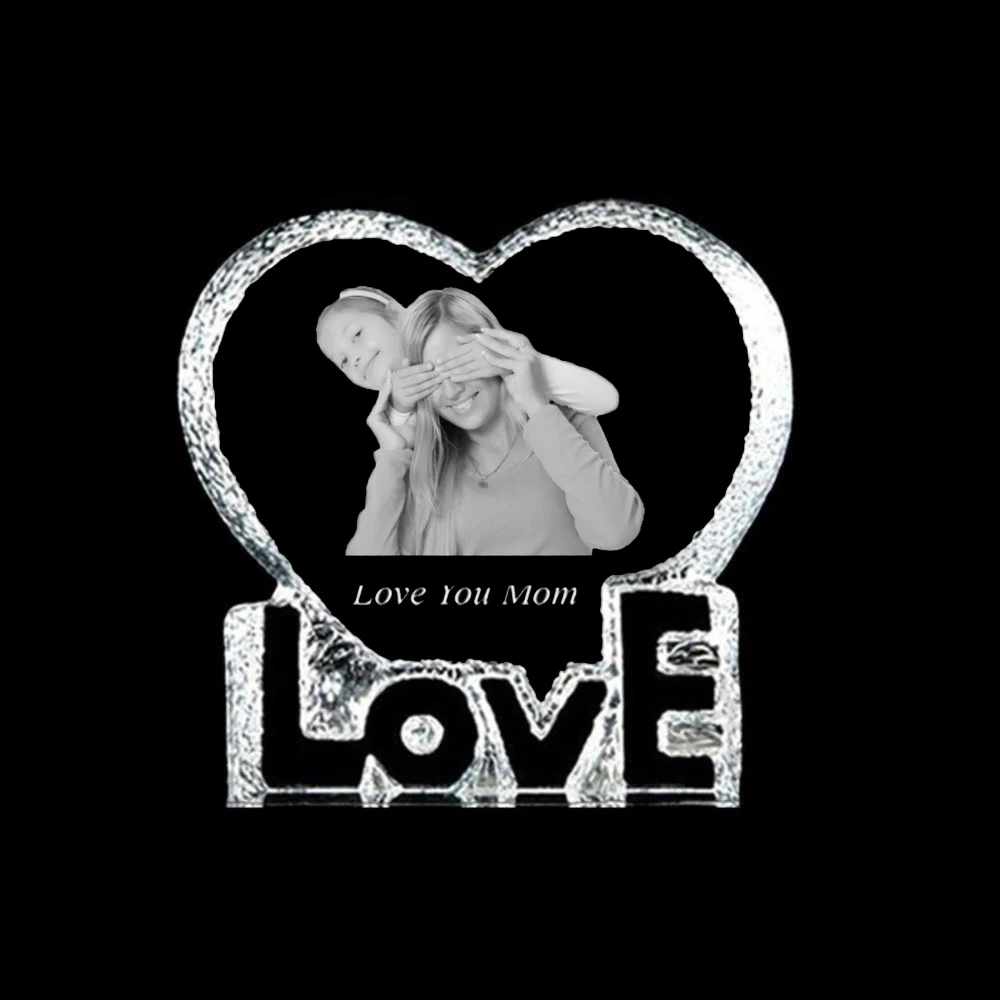 3D лазерная гравировка Кристалл Айсберг фоторамка персонализированные рамки