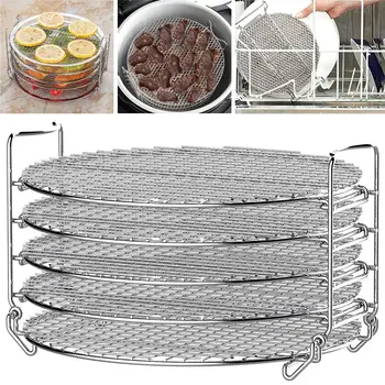 

Grill Stand Air Fryer With Five Stackable Layers Food Grade Stainless Steel Dehydrator Rack Accessories