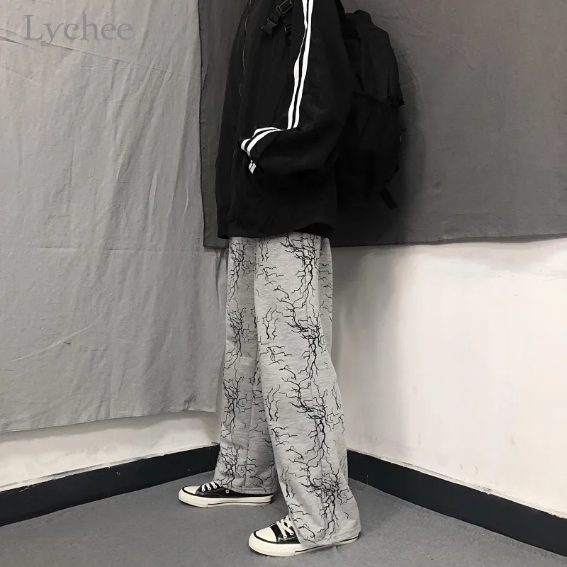 Личи Harajuku молния женские нижние штаны осенние прямые ноги леди с эластичной