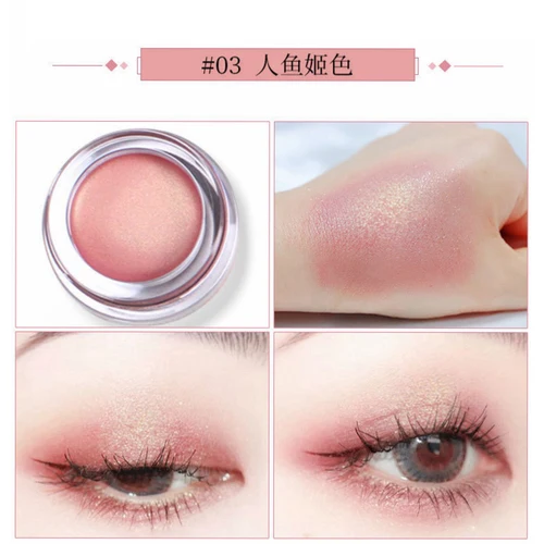 Shimmer Wet Eye Shadow Cream, Одноцветный хайлайтер, светящийся пигмент, косметика для глаз, лица, макияж, осветлитель, макияж, тени для век - Цвет: 03