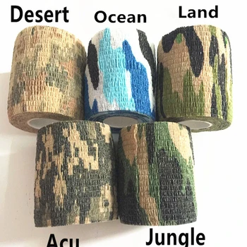 

5cmx4.5m Firm Hunting Shooting Blind Wrap Army Camo Outdoor Camouflage Stealth Tape Waterproof Wrap Durable