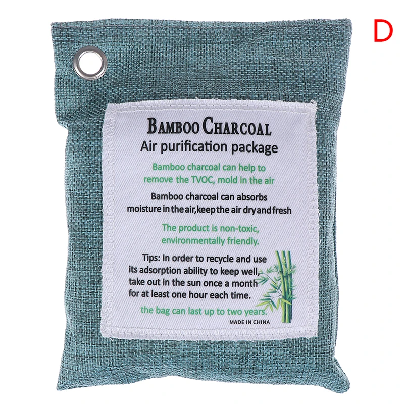 Air Purifying Odor Eliminator Natural Bamboo Charcoal Captures Bag Natural Air Purifying Bag Fragrance - Color: D