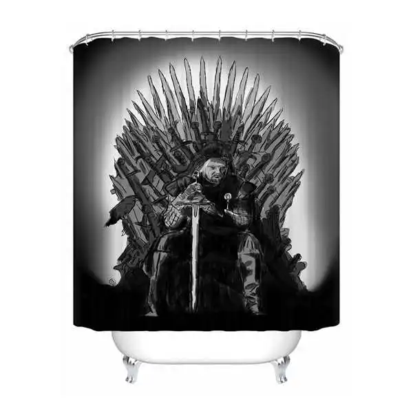 Shower Curtain Пользовательские водонепроницаемые занавески для душа Игра престолов Печатных Декор ванной комнаты различных размеров#180320-02-242 - Цвет: Shower Curtain