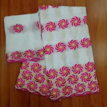 Африканская кружевная ткань высокого качества, хлопковое кружево для женщин, хлопок, швейцарское кружево из вуали, швейцарская ткань из Дубая 5+ 2 ярдов