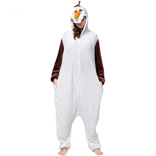 costume Фланелевая Пижама для косплея для мужчин и женщин; милая Пижама для взрослых с героями мультфильмов; аниме; снежное сокровище; цельнокроеная Пижама; осенняя и зимняя одежда - Цвет: costume