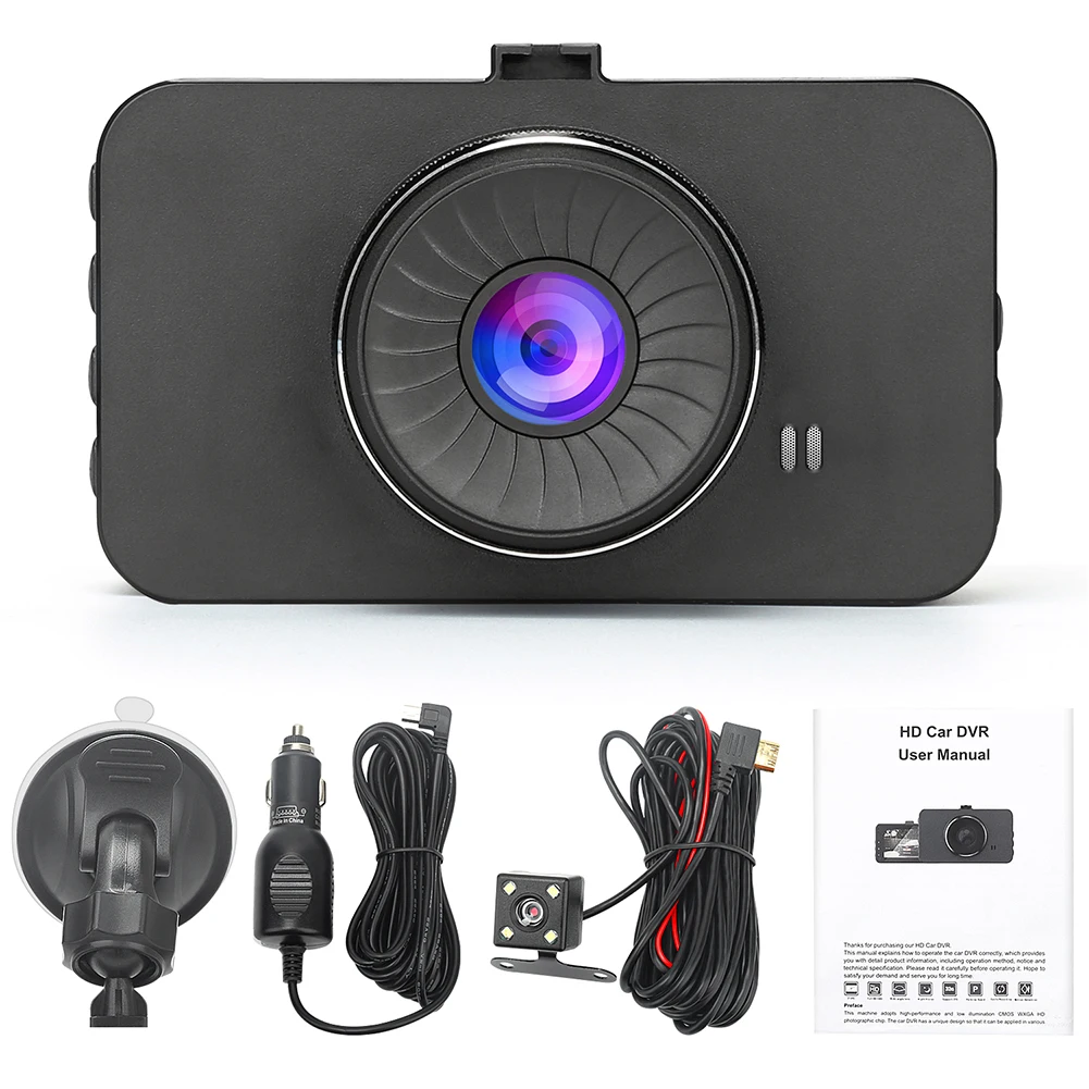 1080P DVR, интеллектуальная камера ночного видения, широкоугольный видеорегистратор, автомобильный Full HD детектор движения, g-сенсор, циклическая запись, ips экран