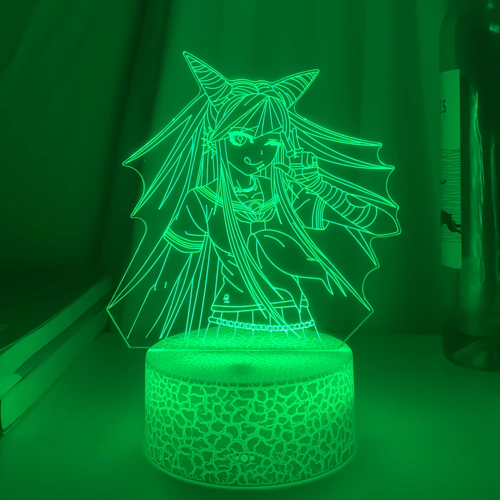 red night light Newest Danganronpa Led Night Light Ibuki Mioda Lamp for Bedroom Decor Kids Gift Danganronpa Acrylic 3d Lamp Ibuki Mioda potato night light