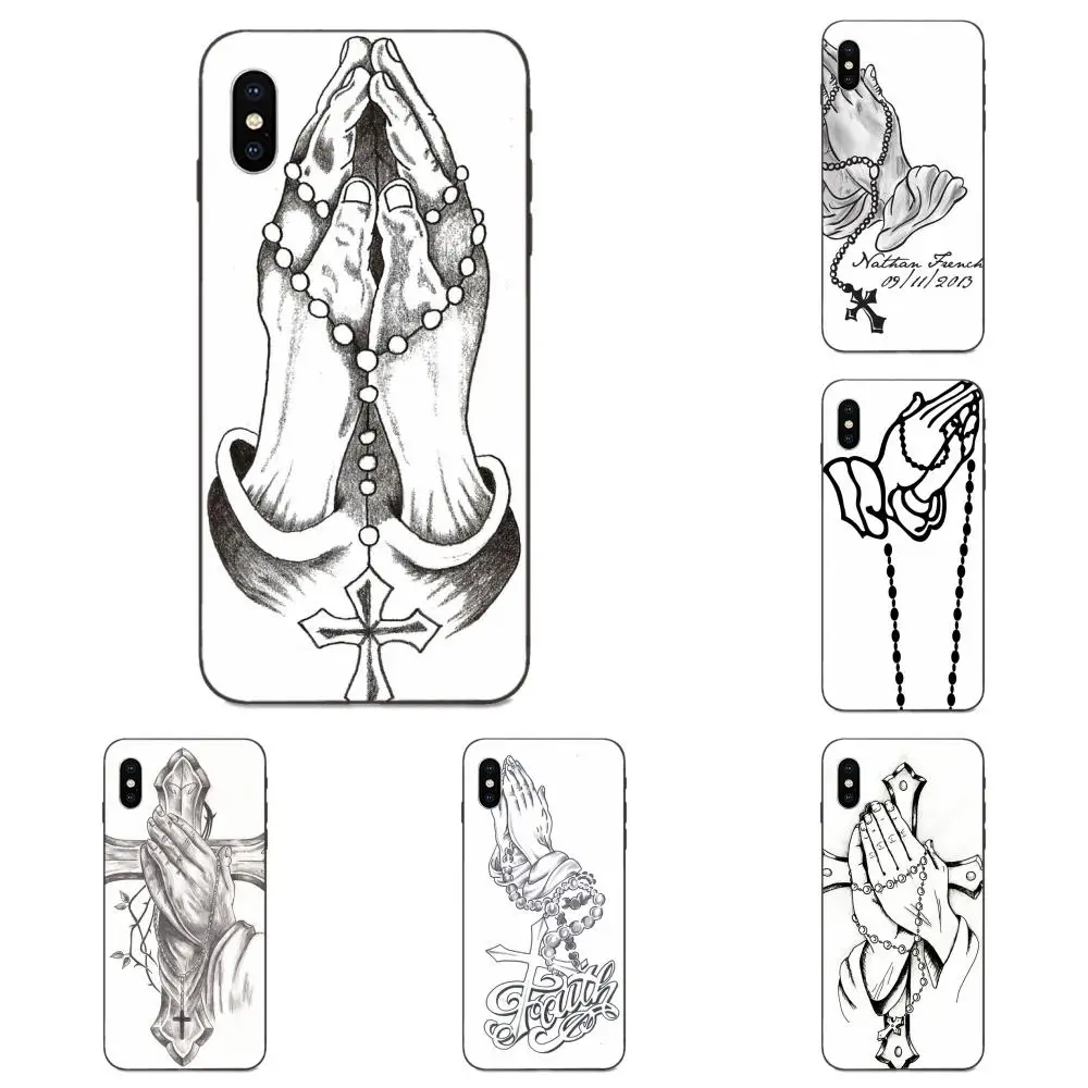 ТПУ Стильный чехол для Xiaomi Redmi Note 3 3S 4 4A 4X5 5A 6 6A 7 7A K20 Plus Pro S2 Y2 Y3 руки молитва четки