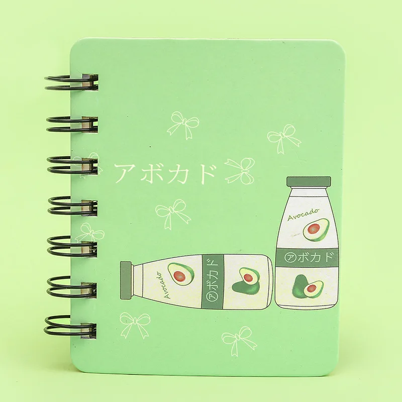 cartoon cute coil portable notebook notebook pockets this Korean small fresh notebook - Цвет: Кофе