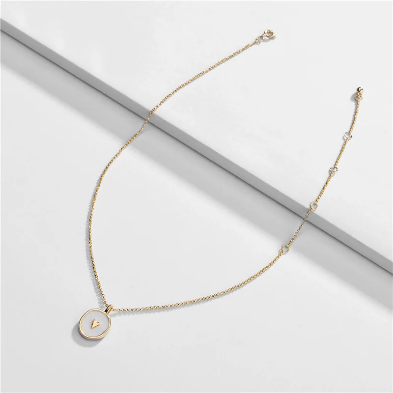 Joolim высокого класса золотой цвет круглый эмаль Луна Звезда подвеска в виде подковы ожерелье Decliated модное ожерелье