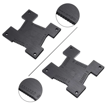 

Black 2Pcs/set Woodworking Precision Router Table Saw Gauge Set Up Step Depth Gauge for Table Saw Router Table