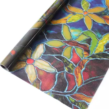 

Flower Pattern Window Privacy Cover Film No-Glue Static Cling PVC Glass Sticker Self Adhesive Decor Flower Pattern Glue-Free PVC